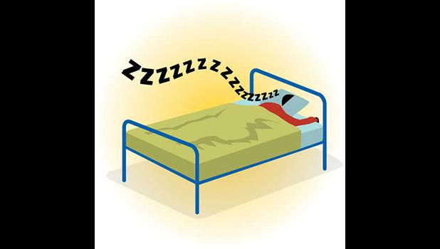 We found that people who did not adhere to dietary recommendations such as consuming enough servings of fruits, vegetables, legumes and whole grains had shorter sleep duration. clip art of person sleeping in a bed