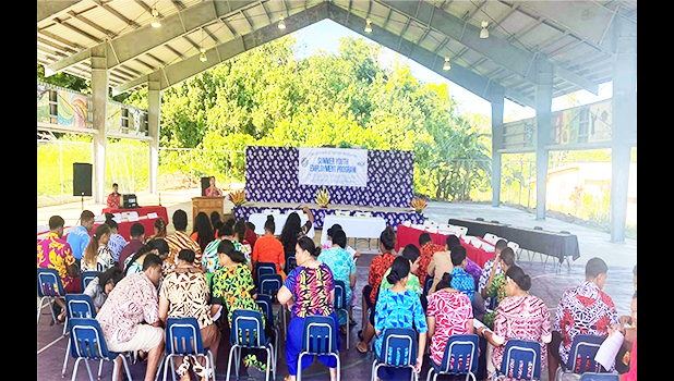 Participants at opening ceremoney of Summer Youth Program 