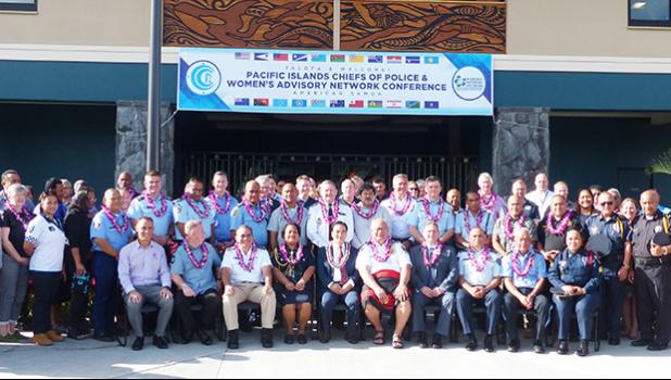 Some of the delegates attending this year’s Pacific Islands Chiefs of Police (PICP) & Women’s Advisory Network (WAN) Conference hosted by American Samoa.