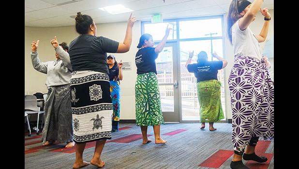 Members of the Pacific Islander Student Association practice for the luau that has now been cancelled