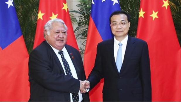  Prime Minister Tuilaepa Sailele Malielegaoi meets Premier Li Keqiang