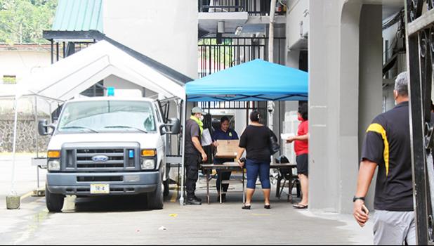 Customs Division of ASG Treasury scanning operations behind post office