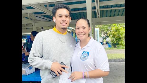 Prodieus Lutu-Fuga pictured with his mother Kimberly Lutu-Fuiava