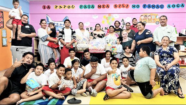 Special Education teachers and students at Matafao