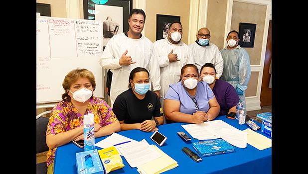 Quarantine staff on check out day at Tradewinds