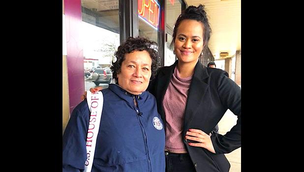 Amata with North Park University’s Student Body President, Rakiiba Va’alele.  [photo: courtesy]