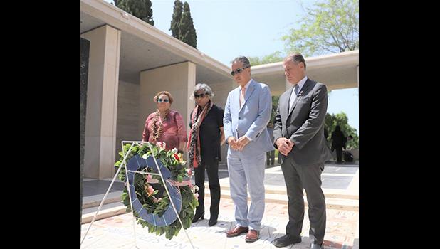 Amata in North Africa observing Memorial Day with others