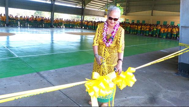 Fofo Rep. Andra Samoa cutting the ribbon last Friday 