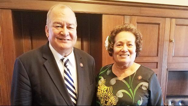 Congresswoman Amata with Congressman Sablan