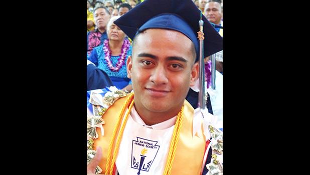 Iakina Adventist Academy class of 2018 Salutatorian, Darryl Ulufale Meyer.
