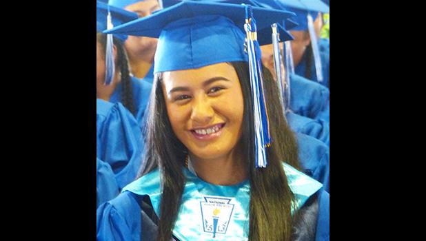 Samoana High School class of 2018 Salutatorian, Arizona Fa'apio Sataua Tua.