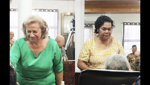 Vaitinasa Dr. Salu Hunkin-Finau (left) and Aiono Okenaisa Fauolo
