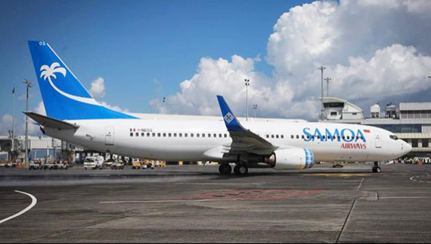 A passenger died on board a Samoa Airways flight from Auckland International Airport on Boxing Day (file photo). File photo of Samoa Airways plane on runway