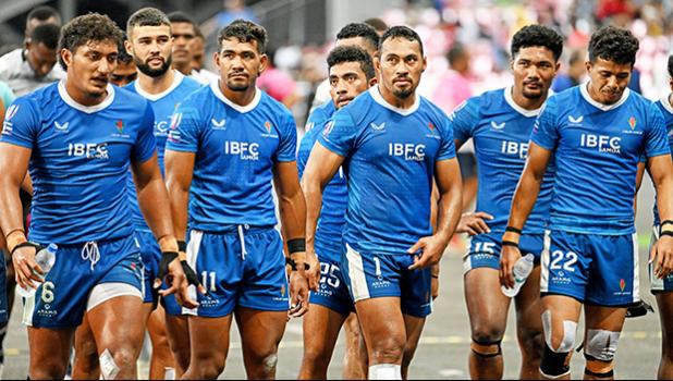 Manu Samoa at at the HSBC Singapore Sevens, Day 1