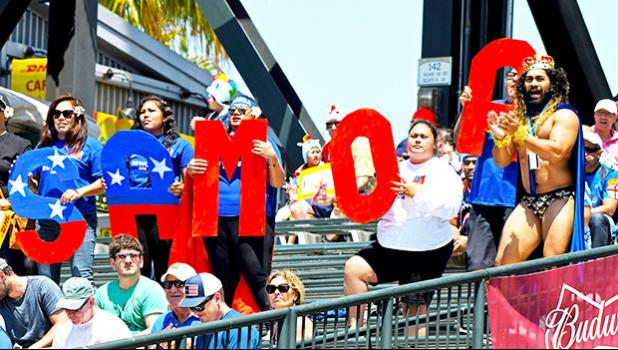 Manu Samoa 7s fans in San Francisco, CA