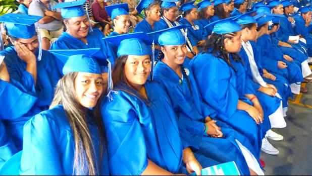  some of the 187 graduates of Samoana High School class of 2018