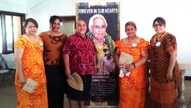 Sasa Family members [l-r] Serita Sasa-Marsiglia, Lua Langkilde, LBJ hospital’s procurement manager Sinasina Joe Langkilde, Henrietta Sasa-Fata, and Nanavale Sasa-Ta'amu