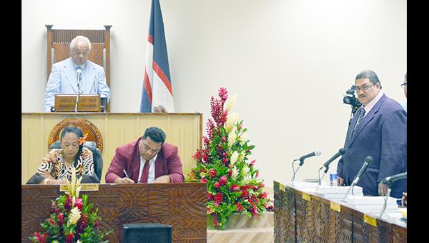 Speaker Savali and Vice Speaker Fetu
