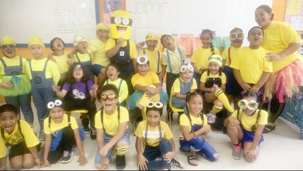 Samoa Baptist Academy lst graders in costume