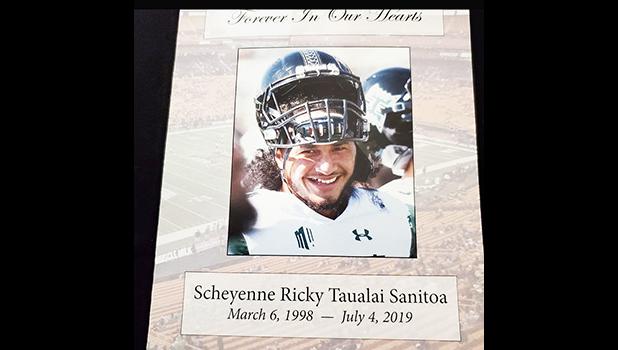 Photo of front cover of memorial program