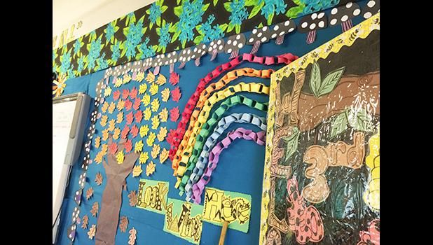 Artwork showcased recently at a public school