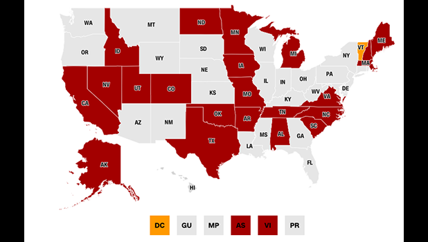 The Am. Samoa The Republican caucus— all 110 of its voters — unanimously favored Trump. caucus map