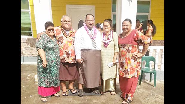 Pastor Kenneth Lelei Fuliese Maisa (middle) with wife Linda and family members