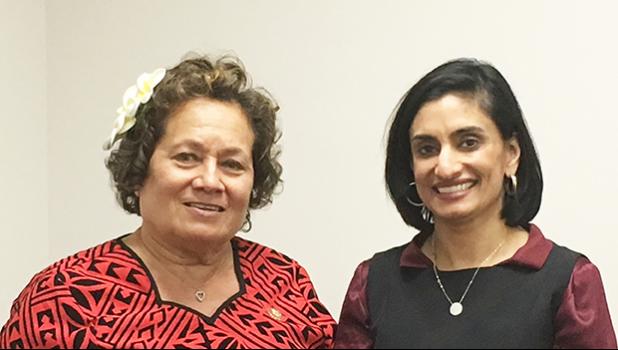 Congresswoman Amata with Centers for Medicare and Medicaid Administrator Seema Verma,