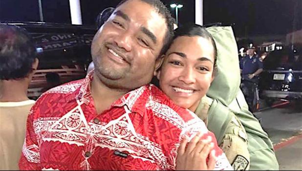 SGT Sinaalamaimaleula Tauti with her father David