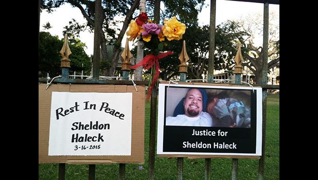 Sheldon Haleck memorial signs