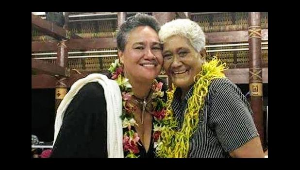 Pacific author Sia Figiel (L) with former teacher, Sister Vitolia Mo’a