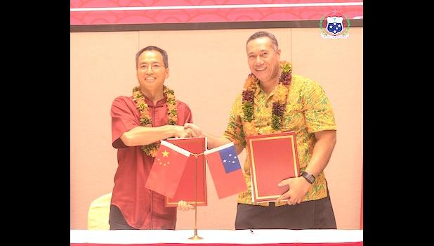 An Agreement on Mutual Visa Exemption was signed today (January 23, 2025) between the Chief Executive Officer of the Ministry of the Prime Minister and Cabinet, Mr Agafili Shem Leo and the Chinese Ambassador to Samoa His Excellency Mr Fei Mingxing during the celebration of the Chinese Spring Festival. Agreement on Mutual Visa Exemption was signed