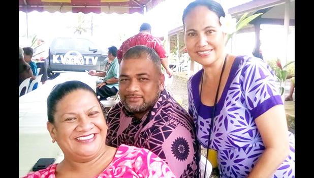 DPW Director Faleosina Faiai Voigt with deputy director Fa’alava’i Taase and Civil Highway official Tanya Ma’o Aab