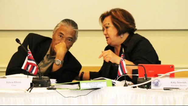 Edwin Ebisui, left, with Kitty Simonds