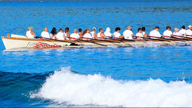 Sinapioa in the 2017 race where it was rowed by the Fagaitua H.S. crew