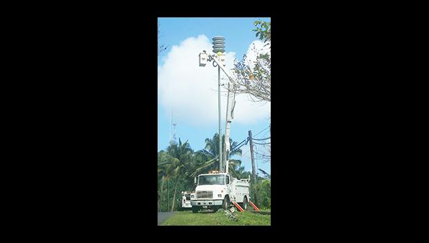 Siren being installed