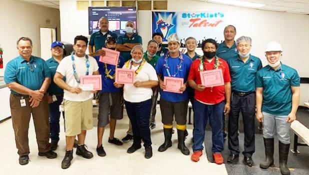 [courtesy photo) StarKist employees being honored for years of service