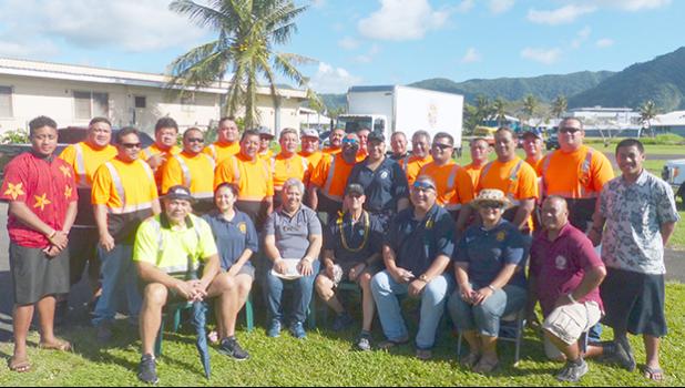 School Lunch Program management and drivers, along with off island engineer and trainer, Dennis Fisher