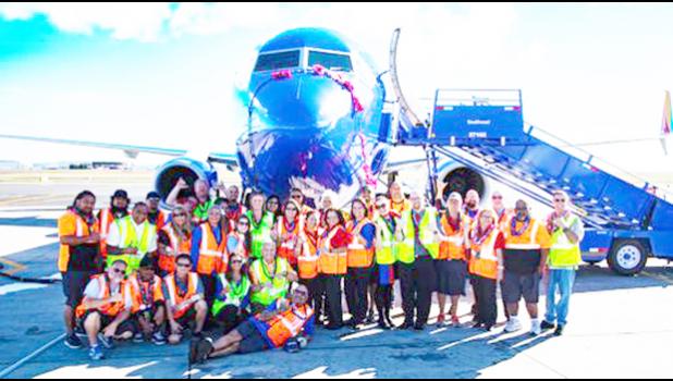 A Southwest Airlines Boeing 737-800 is seen in Honolulu