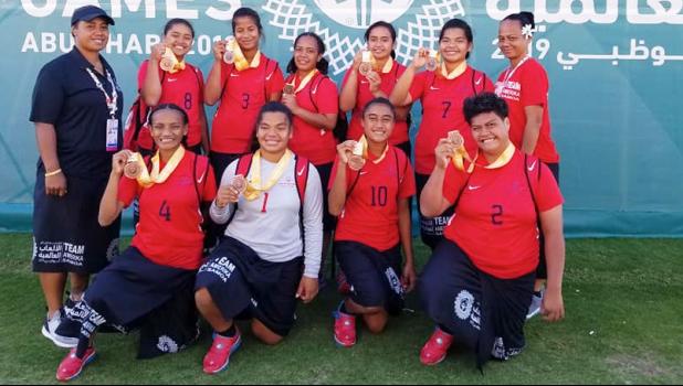 American Samoa Special Olympians with their bronze medals