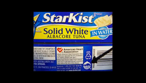 StarKist Tuna can with dolphin safe labeling