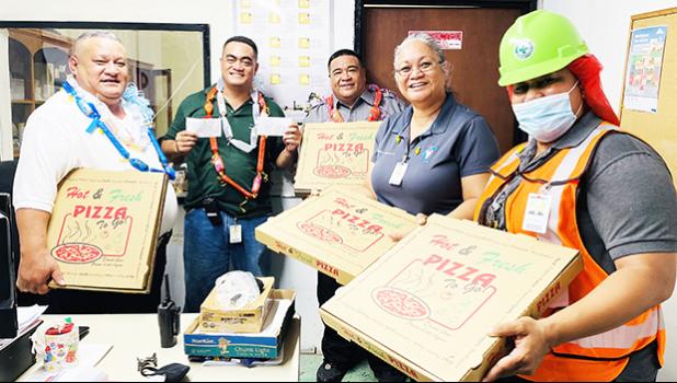 (L-r) HR-Safety leaders Tiatia Tagaloa Salani, Quddus Apineru, Ben Solaita, Molly Schuster and Patricia Fua
