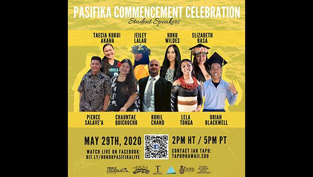 Student speakers for the Pasifika Commencement Celebration