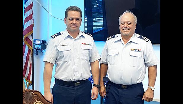 William Sword (right) – flotilla commander; Michael McDonald – vice commander