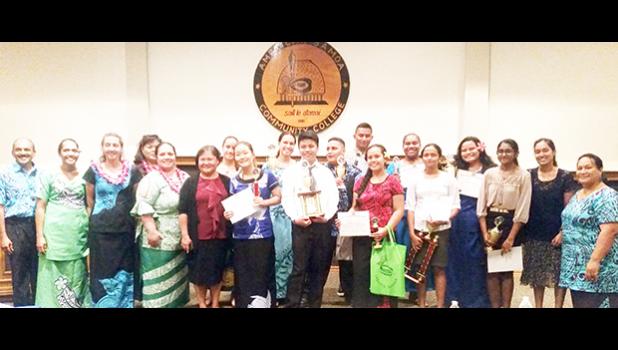 2017 American Samoa High School Science Symposium presenters, teachers and judges with OCI staff. [Courtesy photo]