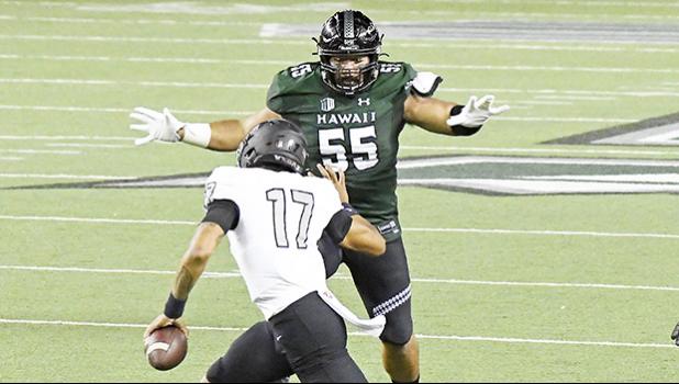 Blessman Ta'ala blocking an opponent