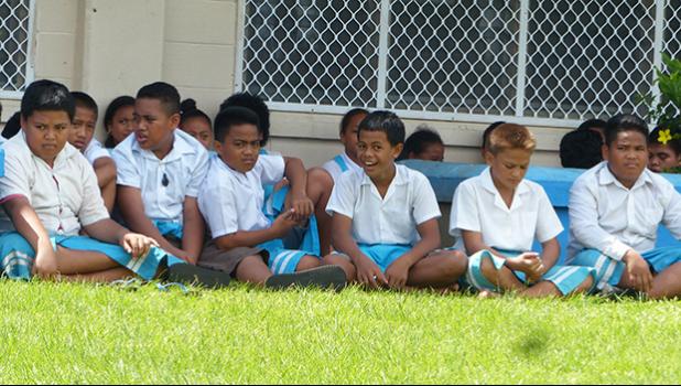 Students from Tafuna Elementary School