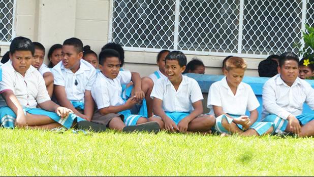 Students from Tafuna Elementary School