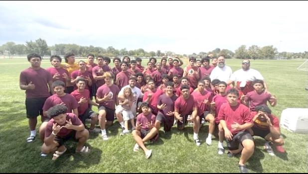 The Tafuna High School football team
