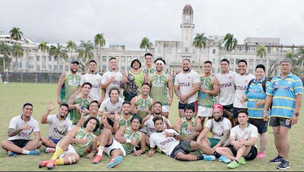 Talavalu with Cook Islands team
